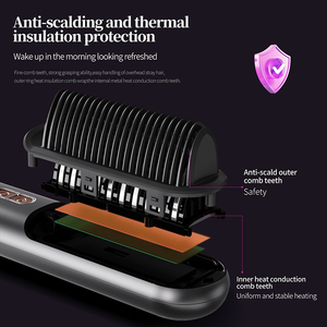 Peine Caliente con Iones Negativos, Mini Plancha de Pelo Profesional Inalámbrica con Servicios OEM y ODM - Product Image 4
