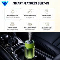 Diffuseur d'aromathérapie portable pour voiture ODM personnalisé, 130 ml, commande tactile, machine de pulvérisation pour hôtel et usage domestique, emballage personnalisé, parfum