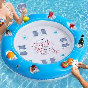 Mesa Flotante para Piscina de 40 Pulgadas, Tapete de PVC para Tomar el Sol, Juego Acuático Inflable, Barra Plegable para Nadar - Product Image 3