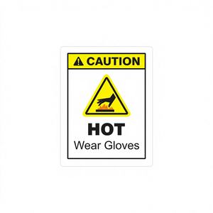 Etiqueta Adhesiva de Advertencia de Calor de Grado Industrial M11, Resistente a los Arañazos, Impermeable, 3M, Alta Resistencia AGS, para Guantes de Protección - Product Image 1