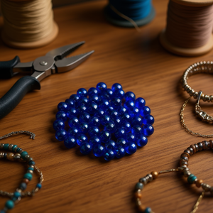 Ilan Abalorios Perline blu mare da 8 mm per la creazione di gioielli 20G - Product Image 3