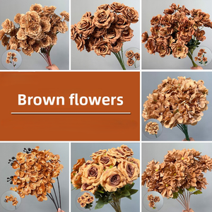Fleurs artificielles en gros aux tons caramel et café - pour mariages, événements et décoration intérieure |   pour les fleuristes - Product Image 3