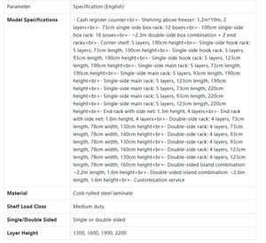 Estanterías de Exhibición para Tiendas, Góndolas de Supermercado, Color y Tamaño Personalizados de Fábrica, Color Blanco - Product Image 6