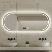 Miroir de Salle de Bain Intelligent et Luxueux avec Éclairage LED, Détection d'Induction, Bluetooth et Anti-Buée