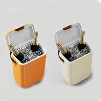 LIHENG Glacière isotherme 10L pour deux bouteilles de vin ou de whisky, glacière portable pour alcool, pique-nique, fête en plein air