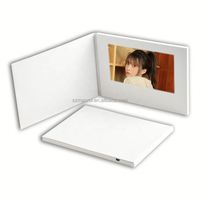 Kartu Ucapan Digital Album Video Pernikahan LCD HD 7'' Kustomisasi DIY dengan Memori 1GB