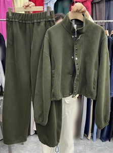 Completo Sportivo da <span class=keywords><strong>Donna</strong></span> Autunno Inverno, Due Pezzi con Cappotto con Zip e Pantaloni Dritti, Maniche Lunghe, <span class=keywords><strong>Tuta</strong></span> da Fitness - Product Image 2