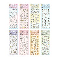 Personnalisé Adorable personnage en forme de baiser coupe décoration pour planificateur cahier fournitures scolaires Kawaii Style décalcomanie autocollants