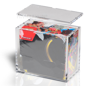 Boîte de présentation en acrylique pour cartes Pokémon Mega Evolution, boîte de boosters anglaise avec thème noir intense et protège-cartes - Product Image 3