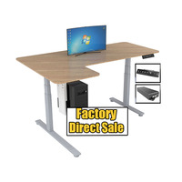 Table de meubles de bureau en forme de L taille personnalisée Table ergonomique élévatrice assise électrique cadre réglable en hauteur bureau debout
