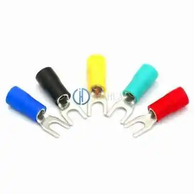 Cold pressed terminal SV3 5 4 fork U Y shaped insulation blade connector 0 7 thick 20pcs