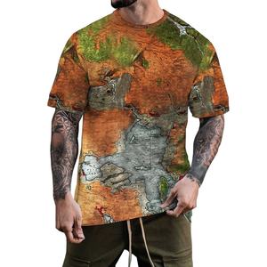 Camiseta de Algodón de Alta Calidad para Hombre, Ropa de Calle con Diseño Personalizado, Estampado Gráfico, Tejido de Punto con Diseño en Blanco - Product Image 3