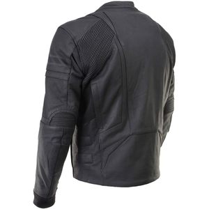 2025 veste de motard de course en cuir noir mat pour hommes avec armure CE modèle LKM17014 - Product Image 5
