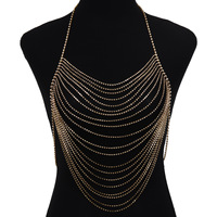 Nouveautés Bijoux Tendance Sexy pour Soirées en Boîte de Nuit : Chaîne de Corps en Strass, Chaîne de Poitrine, Chaîne de Taille, Chaîne de Bikini, Accessoire Corporel