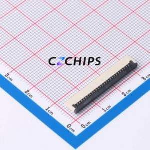 FPC-1.0FX-26PWCR-H20 FFC/FPC Connector SMD,P=1mm,Horizontal Mount Connector Flip Cover Type Bottom Contact 26P 1mm - Product Image 1