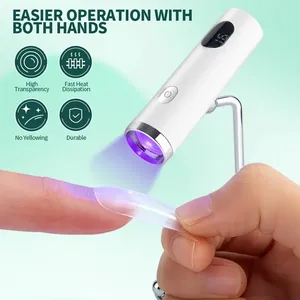 เครื่องอบเล็บ UV แบบพกพาขนาดเล็ก พร้อมแท่นวางมือ ชาร์จไฟได้ แห้งเร็ว สำหรับเจลขัดเงา กาวเจล - Product Image 3