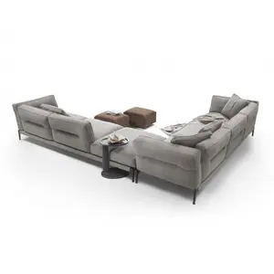 Sofa Italia, Vila, Ruang Keluarga, Set sofa bentuk L, kain modern mewah