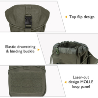 Pochette tactique IDOGEAR GP, usage général, Molle, cordon de serrage, pochette pour magazines, pochette de recyclage de magazines, sac universel