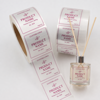 Étiquette personnalisée de luxe transparente pour parfum, autocollant pour emballage de flacon cosmétique avec impression de logo en relief doré