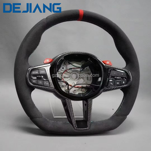 Volant de voiture en Alcantara avec bande rouge et bouton pour BMW X3 X4 X5 X6 G21 G22 G23 G20 G30 G01 G02 G08 G31 G38 Série 3 - Product Image 1