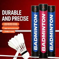Volants de badminton professionnels hybrides en plumes de canard de classe A, à tête en liège, haute élasticité, écologiques et durables, pour l'entraînement