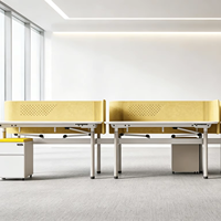 Écran de bureau en forme de L certifié OEKO-TEX, en feutre PET, 100 % fibre de polyester, acoustique, pour l'intimité au bureau