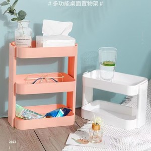 Zhe Kai <b>Desktop</b> Storage <b>Shelf</b> 3 Tier White PP Multi Purpose Organizer For Office Desk Bedroom Simple Style - Product Image 5