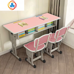 Modern Metal School Furniture Set High Quality Comfortable Student Double <b>Desks</b> and <b>Chairs</b> - Product Image 5