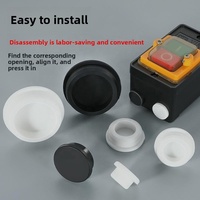 Tapón de silicona para orificios, tapón de goma negro para chasis ABS, tapones de goma impermeables