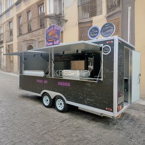 Remolques de Comida Móviles 2025, Estilo Europeo Retro Chino, Freidora, Carrito de Comida al Aire Libre, Camión de Comida en Venta - Product Image 1