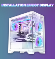 Refroidisseur de processeur liquide Aidecoolr ARGB 360 mm avec roulement fluide, dissipateur thermique en cuivre et aluminium, 300 W TDP, ventilateurs silencieux, noir, pour PC de jeu