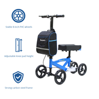 Déambulateur à genouillère pour personnes âgées, réglable, pliable, léger, certifié CE, avec grand sac de rangement, service OEM ODM