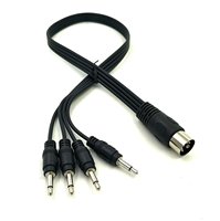 Câble adaptateur auxiliaire mâle à 5 broches DIN mâle à 3.5mm