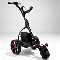 Chariot de golf électrique léger avec pliage en un clic, chargement USB, poignée numérique, batterie SLA ou batterie au lithium