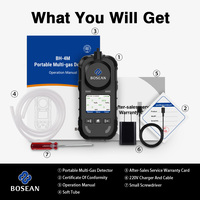 Detector de Gas Portátil Multigas con Certificación CCS de Bosean, Monitor de 4 Gases con Aprobación ATEX para Monitoreo de Seguridad en Embarcaciones
