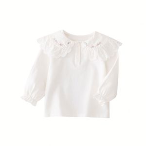 เสื้อยืดคอลูกไม้สำหรับเด็กผู้หญิง, เสื้อลูกไม้ใส่ในฤดูใบไม้ผลิฤดูใบไม้ร่วง - Product Image 1