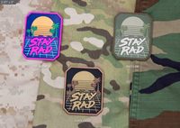 Patch de missile en PVC de drapeau américain coloré Mil-Spec avec paillettes de fourrure de singe et technique de fer brodée pour la décoration de chapeau