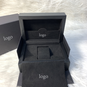 Black <b>matte</b> <b>lacquer</b> wood square Protective watch storage box Modern brand design watch set Packaging box for watches - Product Image 6