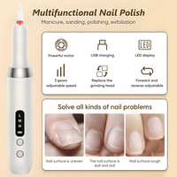 Showell SMN-48 Ponceuse à ongles électrique sans fil rechargeable, tête en plastique, 15000 tr/min, batterie 500 mAh, multi-prises, pour ongles en acrylique