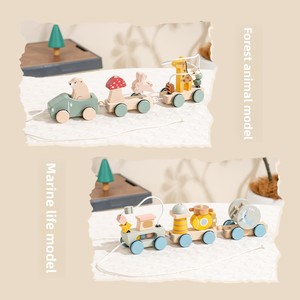 Porteur transfrontalier en <span class=keywords><strong>bois</strong></span> éducatif pour bébés - Capacité de charge 10 kg - Cadeau pour nourrissons de 0 à 12 mois - Product Image 1