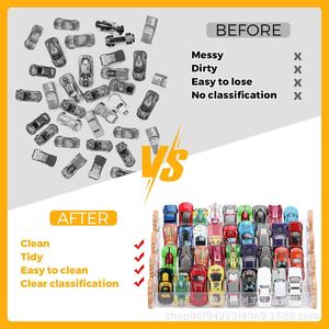 Wooden Toy Car Storage Rack 4 Layers Transparent Acrylic <b>Shelf</b> For Children <b>Desktop</b> Display Case - Product Image 3