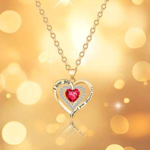 Tyvouflo Preserved Roses Forever Flowers Heart Necklace <b>Gift</b> <b>Set</b> For Mother's Day Birthday Mom Wife Girlfriend Grandma - Product Image 3