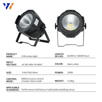 Lampu Par COB 100W DMX 2-in-1 Warm Cool White Surface Light LED Face Light ParCan untuk Acara Pernikahan Panggung Pesta Disko Show