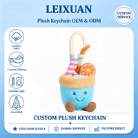 Gantungan Kunci Boneka Cangkir Jus Buah Hiasan Irisan Jeruk Bentuk Minuman Liontin Tas Tali Pergelangan Tangan Kepang Gantungan Kunci Ornamen Hadiah