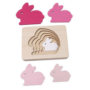 <span class=keywords><strong>Puzzle</strong></span> Montessori en bois à 5 couches, baleine, éléphant, dessin animé <span class=keywords><strong>3D</strong></span>, jouets éducatifs pour enfants - Product Image 3