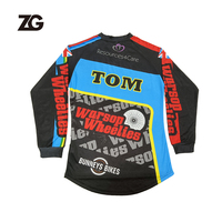 Profession elles Custom Polyester Sublimation Radfahren Motocross für Herren Langarm BMX Jersey