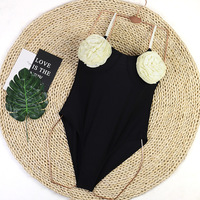 Tw 3d Bloem Eendelig Badpak Buikcontrole Slanke Damesbadkleding Strandkleding