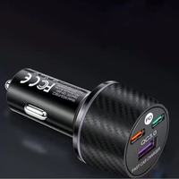 Pengisi Daya Mobil USB+2 Type-c 66W Pengisian Cepat Adaptor Mobil USB Type C PD 66W 3 Port USB-C Pengisian Cepat Ponsel di Mobil