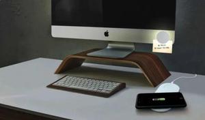 Soporte de madera de nogal para ordenador portátil, estable, para escritorio, <span class=keywords><strong>MacBook</strong></span> <span class=keywords><strong>Pro</strong></span> - Product Image 6