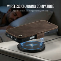 Étui de téléphone rétro CaseMe pour iPhone 18 Pro Max 17 16 15 14 13, étui à rabat magnétique pour iPhone
